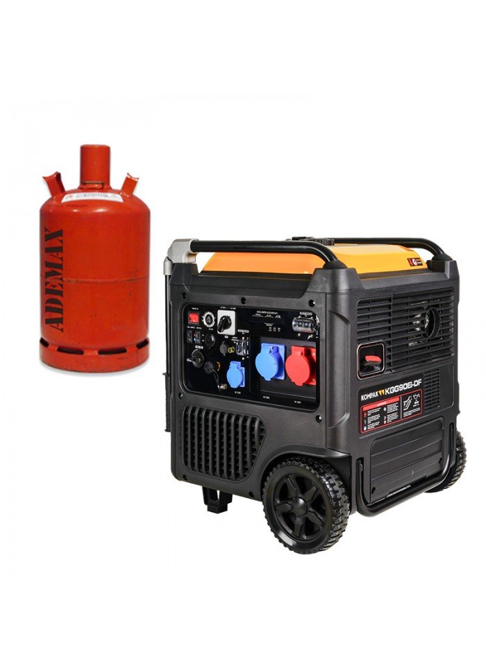 Groupe électrogène KOMPAK KGG90Ei-DF – 11 kVA 230/400 V Inverter Gaz & Essence